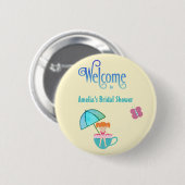 Trotse Custom Naam Bruidsmeisjesontbijt Theekopje  Ronde Button 5,7 Cm (Voorkant /achterkant)