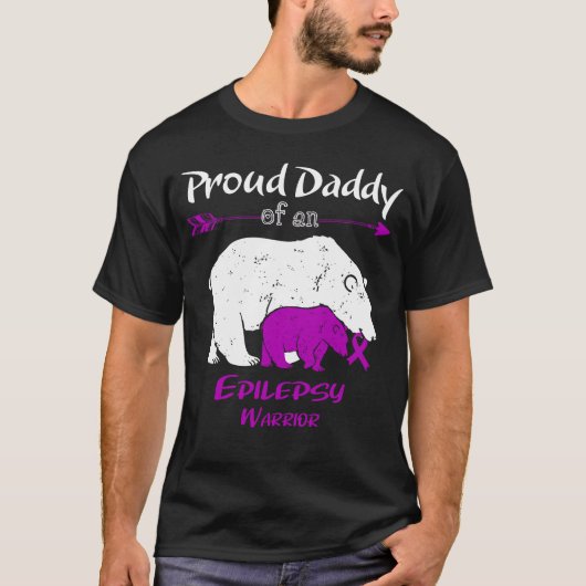 Trotse Daddy Beer Epilepsiebewustzijn T-shirt (Voorkant)