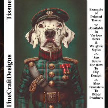 Trotse Dalmatische hond Militaire uniform CH5 Déco