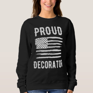 Trotse Decorateur Beroep Amerikaanse Vlag Trui