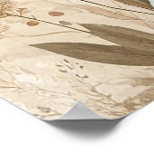 Trotse Delicate Bloemige Botanische Boho Bruiloft Poster (Hoek)