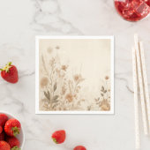 Trotse Delicate Bloemige Botanische Boho Bruiloft Servet (Insitu)
