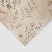 Trotse Delicate Bloemige Botanische Boho Bruiloft Tissuepapier (Detail)