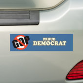 Trotse democraat bumpersticker (Op auto)