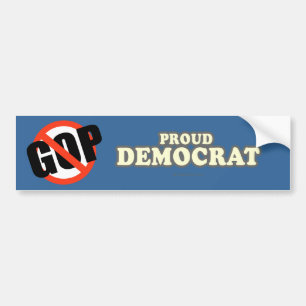 Trotse democraat bumpersticker