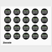 trotse democraat ronde sticker (Vel)