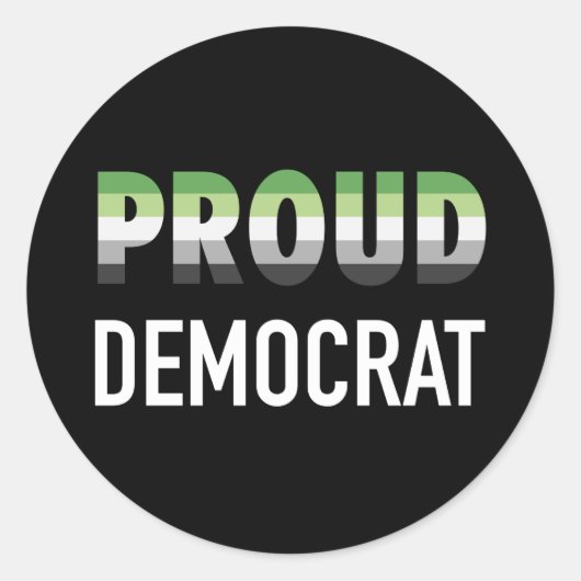 trotse democraat ronde sticker (Voorkant)