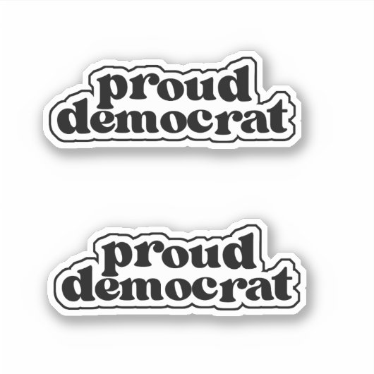 trotse democrate sticker (Voorkant)