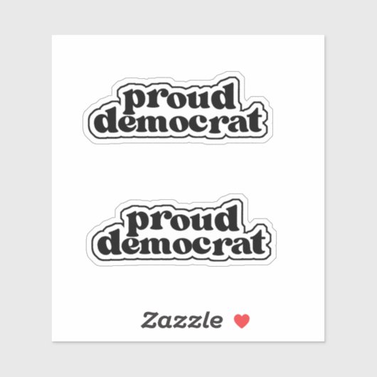 trotse democrate sticker (Vel)