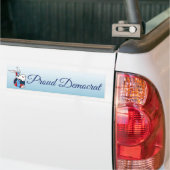 Trotse democratische ezel patriottische Bumperstic Bumpersticker (Op Truck)