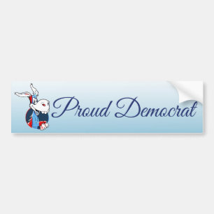 Trotse democratische ezel patriottische Bumperstic Bumpersticker