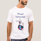 Trotse democratische ezel politieke Shirt (Voorkant)