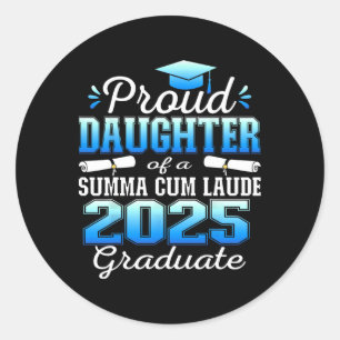 Trotse dochter 2025 Summa Cum Laude CL 2025 Gradua Ronde Sticker