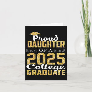 Trotse dochter van 2025 Afstuderen College Shirt A Kaart