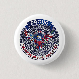 Trotse dochter van de Amerikaanse luchtmacht Ronde Button 3,2 Cm