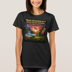Trotse dochter van een Amerikaanse veteraan grafis T-shirt