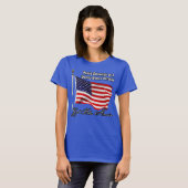 Trotse dochter van een Amerikaanse veteraan met Am T-shirt (Voorkant volledig)