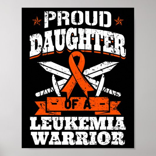 Trotse dochter van een Leukemia Warrior Awareness Poster (Voorkant)