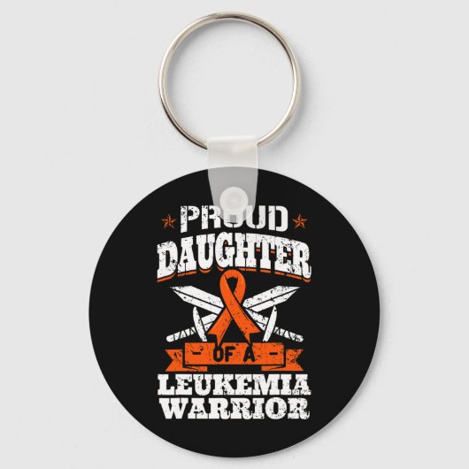 Trotse dochter van een Leukemia Warrior Awareness Sleutelhanger (Voorkant)