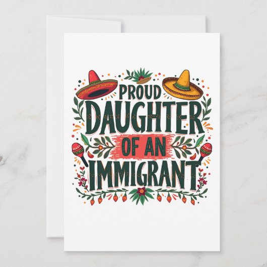 Trotse dochter van een Mexicaanse immigrant Aankondiging (Voorkant)