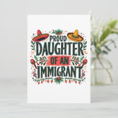 Trotse dochter van een Mexicaanse immigrant Aankondiging (Staand voorkant)