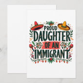 Trotse dochter van een Mexicaanse immigrant Aankondiging (Voorkant / Achterkant)