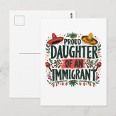 Trotse dochter van een Mexicaanse immigrant Briefkaart (Voorkant / Achterkant)