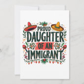 Trotse dochter van een Mexicaanse immigrant Feestdagenkaart (Voorkant)
