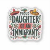 Trotse dochter van een Mexicaanse immigrant Sticker (Voorkant)