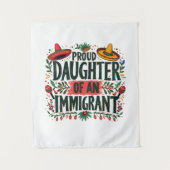 Trotse dochter van een Mexicaanse immigrant Wandkleed (Voorkant)
