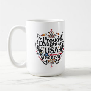Trotse dochter van een veteraan van de Amerikaanse Koffiemok