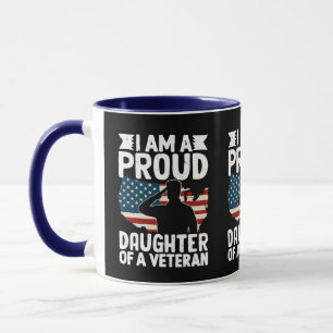 Trotse Dochter Van Een Veteranen Patriottische Mil Mok