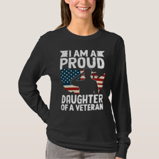 Trotse Dochter Van Een Veteranen Patriottische Mil T-shirt