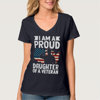 Trotse Dochter Van Een Veteranen Patriottische Mil T-shirt