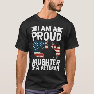 Trotse Dochter Van Een Veteranen Patriottische Mil T-shirt