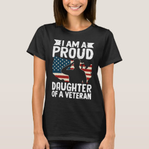 Trotse Dochter Van Een Veteranen Patriottische Mil T-shirt