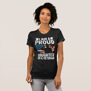 Trotse Dochter Van Een Veteranen Patriottische Mil T-shirt