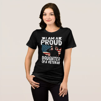 Trotse Dochter Van Een Veteranen Patriottische Mil Tri-Blend Shirt