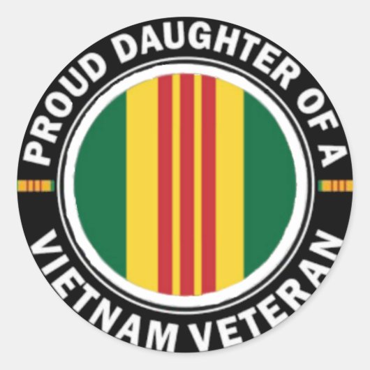 Trotse Dochter van een Vietnam Vet Stickers (Voorkant)