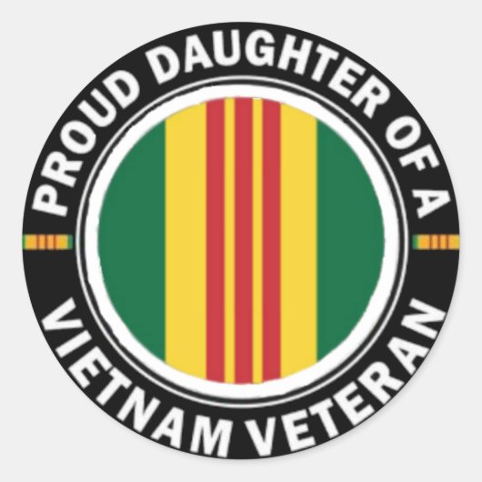 Trotse Dochter van een Vietnam Vet Stickers (Voorkant)