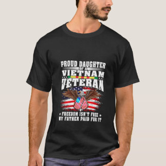 Trotse dochter van een Vietnam-veteraan Militair v T-shirt