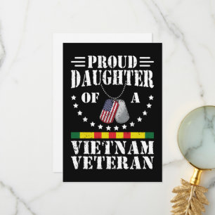 Trotse Dochter Van Een Vietnam Veteraan Patriottis Bedankkaart