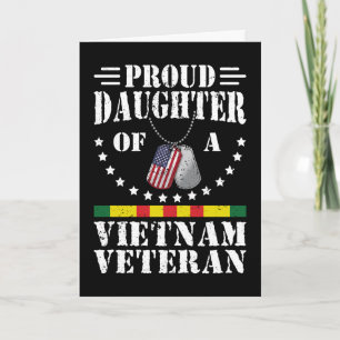 Trotse Dochter Van Een Vietnam Veteraan Patriottis Feestdagen Kaart