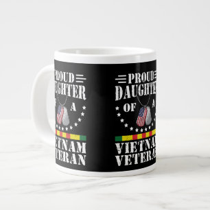Trotse Dochter Van Een Vietnam Veteraan Patriottis Grote Koffiekop