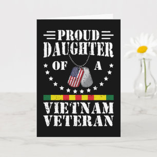 Trotse Dochter Van Een Vietnam Veteraan Patriottis Kaart