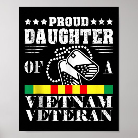 Trotse dochter van een Vietnam Veteran Memorial Da Poster (Voorkant)