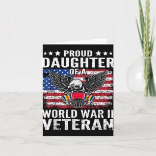 Trotse Dochter Van Een Wwii-Veteraan Wereldoorlog Kaart