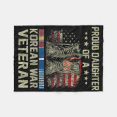 Trotse dochter van Koreaanse oorlogsveteraan Ameri Fleece Deken (Voorkant (Horizontaal))