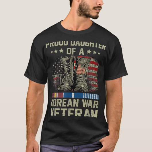 Trotse dochter van Koreaanse oorlogsveteraan Ameri T-shirt (Voorkant)
