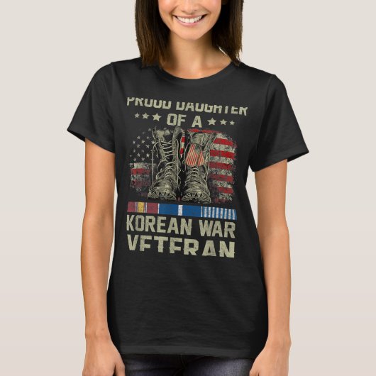 Trotse dochter van Koreaanse oorlogsveteraan Ameri T-shirt (Voorkant)